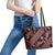 Indonesia Batik Pattern Leather Tote Bag Red Version