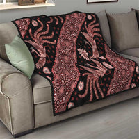 Indonesia Batik Pattern Quilt Red Version