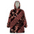 Indonesia Batik Pattern Wearable Blanket Hoodie Red Version