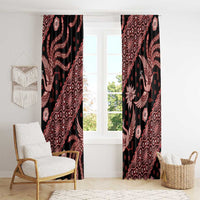 Indonesia Batik Pattern Window Curtain Red Version