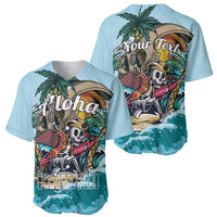 Personalized Aloha Hawaii Skeleton Baseball Jersey Tropical Summer Vibe