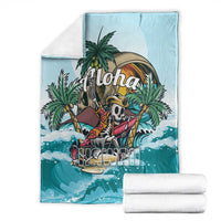 Aloha Hawaii Skeleton Blanket Tropical Summer Vibe