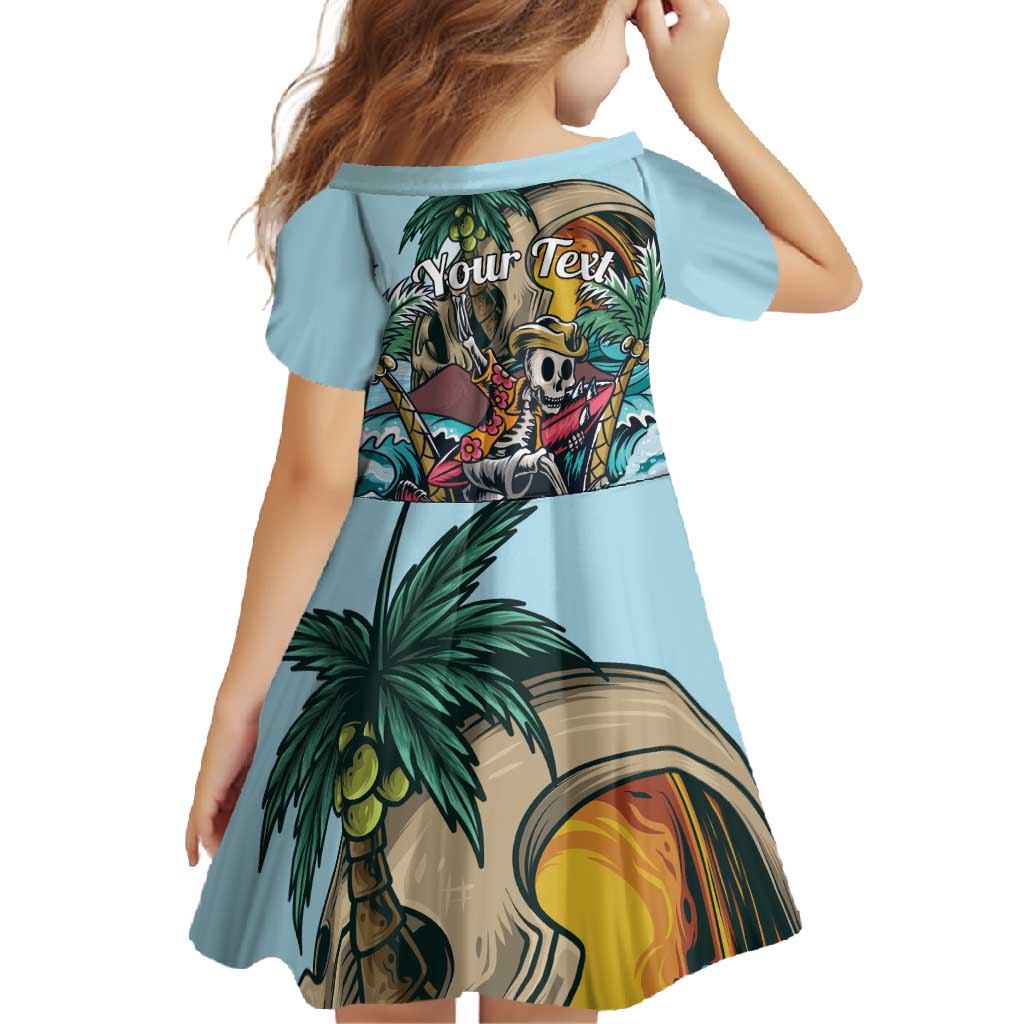 Personalized Aloha Hawaii Skeleton Family Matching Long Sleeve Bodycon Dress and Hawaiian Shirt Tropical Summer Vibe LT01 - Polynesian Pride