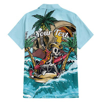 Personalized Aloha Hawaii Skeleton Family Matching Long Sleeve Bodycon Dress and Hawaiian Shirt Tropical Summer Vibe LT01 - Polynesian Pride