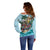 Personalized Aloha Hawaii Skeleton Off Shoulder Sweater Tropical Summer Vibe