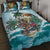 Aloha Hawaii Skeleton Quilt Bed Set Tropical Summer Vibe