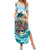 Personalized Aloha Hawaii Skeleton Summer Maxi Dress Tropical Summer Vibe