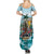 Personalized Aloha Hawaii Skeleton Summer Maxi Dress Tropical Summer Vibe