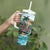 Personalized Aloha Hawaii Skeleton Tumbler With Handle Tropical Summer Vibe