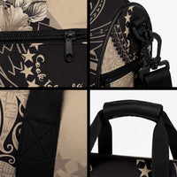 Cook Islands Turtle Duffle Bag Stars and Hibiscus - Beige LT01 - Polynesian Pride
