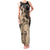 Cook Islands Turtle Family Matching Tank Maxi Dress and Hawaiian Shirt Stars and Hibiscus - Beige