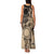 Cook Islands Turtle Family Matching Tank Maxi Dress and Hawaiian Shirt Stars and Hibiscus - Beige