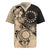 Cook Islands Turtle Rugby Jersey Stars and Hibiscus - Beige
