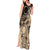 Cook Islands Turtle Tank Maxi Dress Stars and Hibiscus - Beige