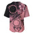 Cook Islands Turtle Baseball Jersey Stars and Hibiscus - Pink