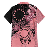 Cook Islands Turtle Family Matching Puletasi and Hawaiian Shirt Stars and Hibiscus - Pink LT01 - Polynesian Pride