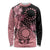 Cook Islands Turtle Long Sleeve Shirt Stars and Hibiscus - Pink