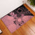Cook Islands Turtle Rubber Doormat Stars and Hibiscus - Pink