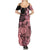 Cook Islands Turtle Summer Maxi Dress Stars and Hibiscus - Pink