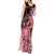 Cook Islands Turtle Tank Maxi Dress Stars and Hibiscus - Pink