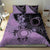 Cook Islands Turtle Bedding Set Stars and Hibiscus - Purple