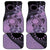 Cook Islands Turtle Car Mats Stars and Hibiscus - Purple