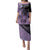 Cook Islands Turtle Family Matching Puletasi and Hawaiian Shirt Stars and Hibiscus - Purple