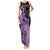Cook Islands Turtle Family Matching Tank Maxi Dress and Hawaiian Shirt Stars and Hibiscus - Purple
