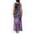 Cook Islands Turtle Family Matching Tank Maxi Dress and Hawaiian Shirt Stars and Hibiscus - Purple