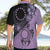 Cook Islands Turtle Hawaiian Shirt Stars and Hibiscus - Purple