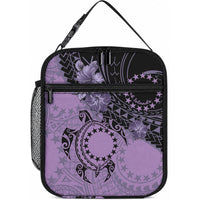Cook Islands Turtle Lunch Bag Stars and Hibiscus - Purple LT01 10.2 × 8.3 × 4.3 inch Purple - Polynesian Pride