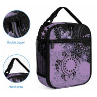 Cook Islands Turtle Lunch Bag Stars and Hibiscus - Purple LT01 - Polynesian Pride
