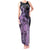 Cook Islands Turtle Tank Maxi Dress Stars and Hibiscus - Purple