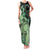 Cook Islands Turtle Family Matching Tank Maxi Dress and Hawaiian Shirt Stars and Hibiscus - Green