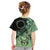 Cook Islands Turtle Kid T Shirt Stars and Hibiscus - Green