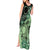 Cook Islands Turtle Tank Maxi Dress Stars and Hibiscus - Green