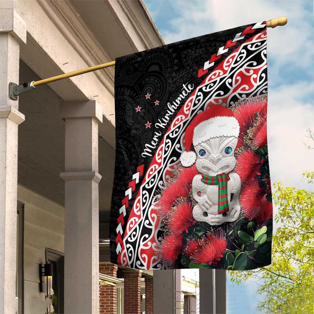 New Zealand Christmas Meri Kirihimete Garden Flag Santa Hei Tiki Pohutukawa