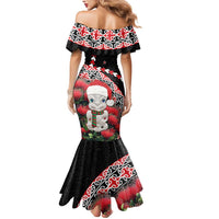 New Zealand Christmas Meri Kirihimete Mermaid Dress Santa Hei Tiki Pohutukawa LT01 - Polynesian Pride