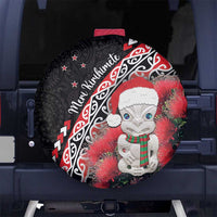 New Zealand Christmas Meri Kirihimete Spare Tire Cover Santa Hei Tiki Pohutukawa