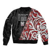 Aotearoa Toitu Te Tiriti Bomber Jacket Honour The Treaty New Zealand LT01 - Polynesian Pride