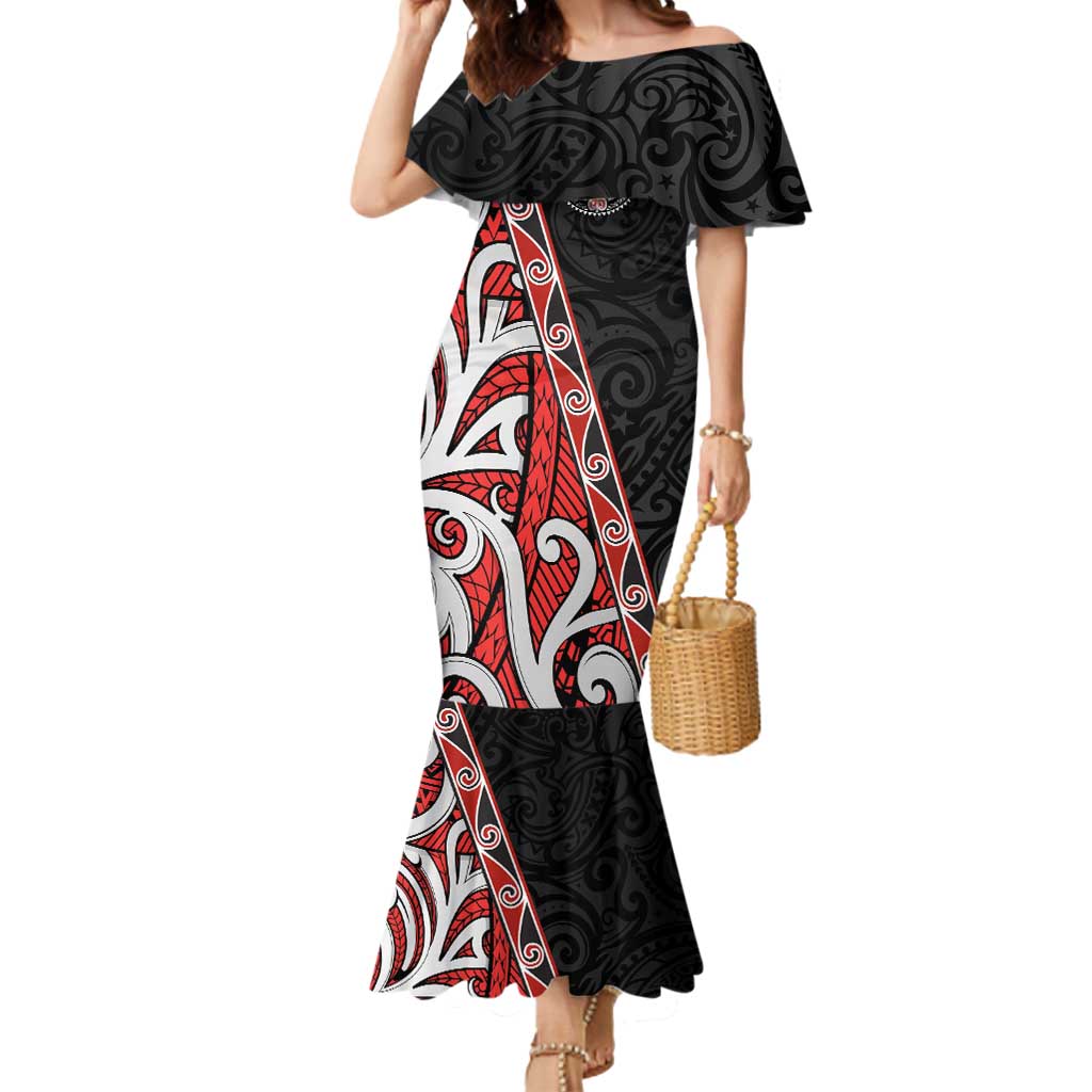 Aotearoa Toitu Te Tiriti Mermaid Dress Honour The Treaty New Zealand LT01 Women Black - Polynesian Pride