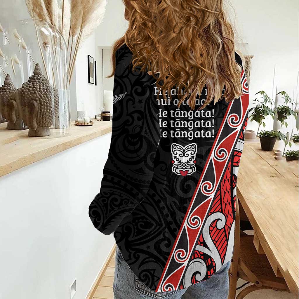 Aotearoa Toitu Te Tiriti Women Casual Shirt Honour The Treaty New Zealand