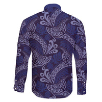 Deep Blue Monstera Family Matching Mermaid Dress and Hawaiian Shirt Polynesian Tribal Pattern - Polynesian Pride