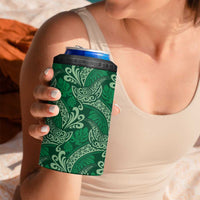 Forest Green Monstera 4 in 1 Can Cooler Tumbler Polynesian Tribal Pattern - Polynesian Pride