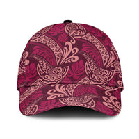 Sweet Pink Monstera Classic Cap Polynesian Tribal Pattern - Polynesian Pride