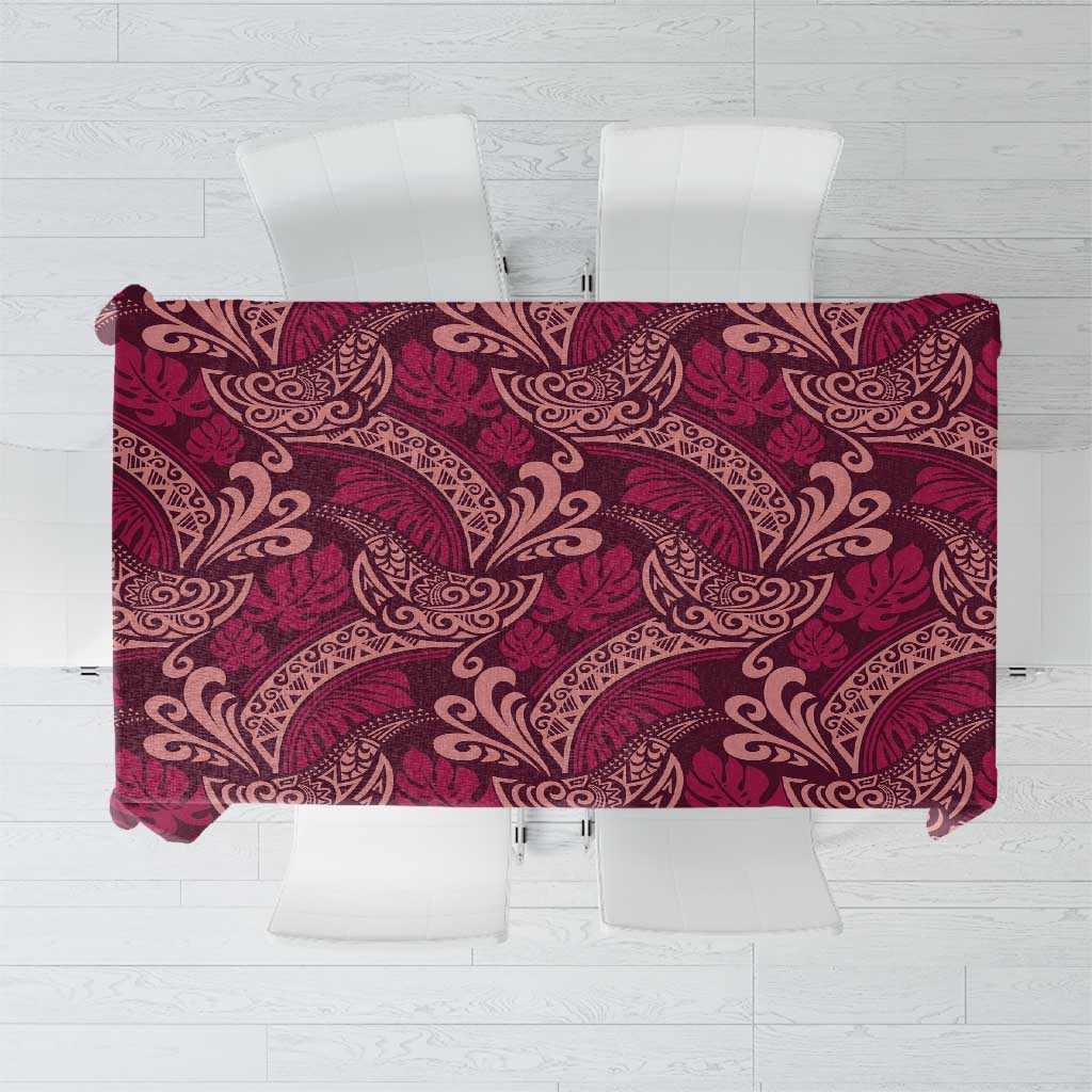Sweet Pink Monstera Tablecloth Polynesian Tribal Pattern LT01 Pink - Polynesian Pride