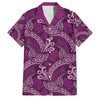 Royal Purple Monstera Family Matching Tank Maxi Dress and Hawaiian Shirt Polynesian Tribal Pattern - Polynesian Pride