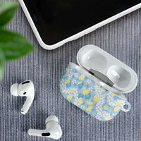 Anthurium Plumeria Lei Pastel AirPods Case Blue Hawaiian Splendid Palaka