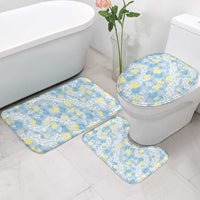 Anthurium Plumeria Lei Pastel Bathroom Set Blue Hawaiian Splendid Palaka
