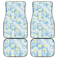 Anthurium Plumeria Lei Pastel Car Mats Blue Hawaiian Splendid Palaka